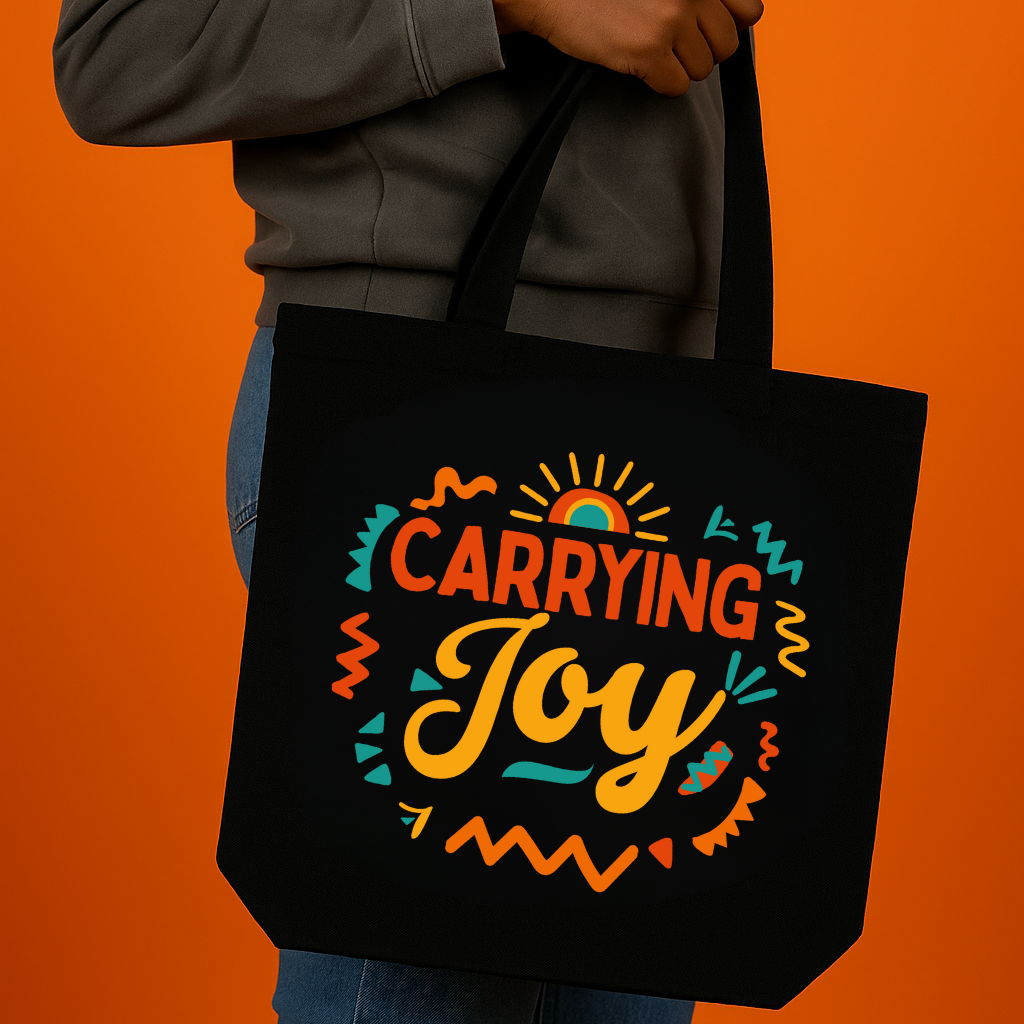 Carrying Joy Canvas Tote Bag – Everyday Reusable Tote