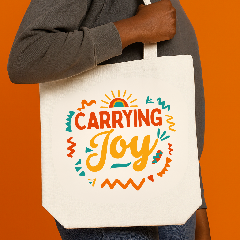 Carrying Joy Canvas Tote Bag – Everyday Reusable Tote